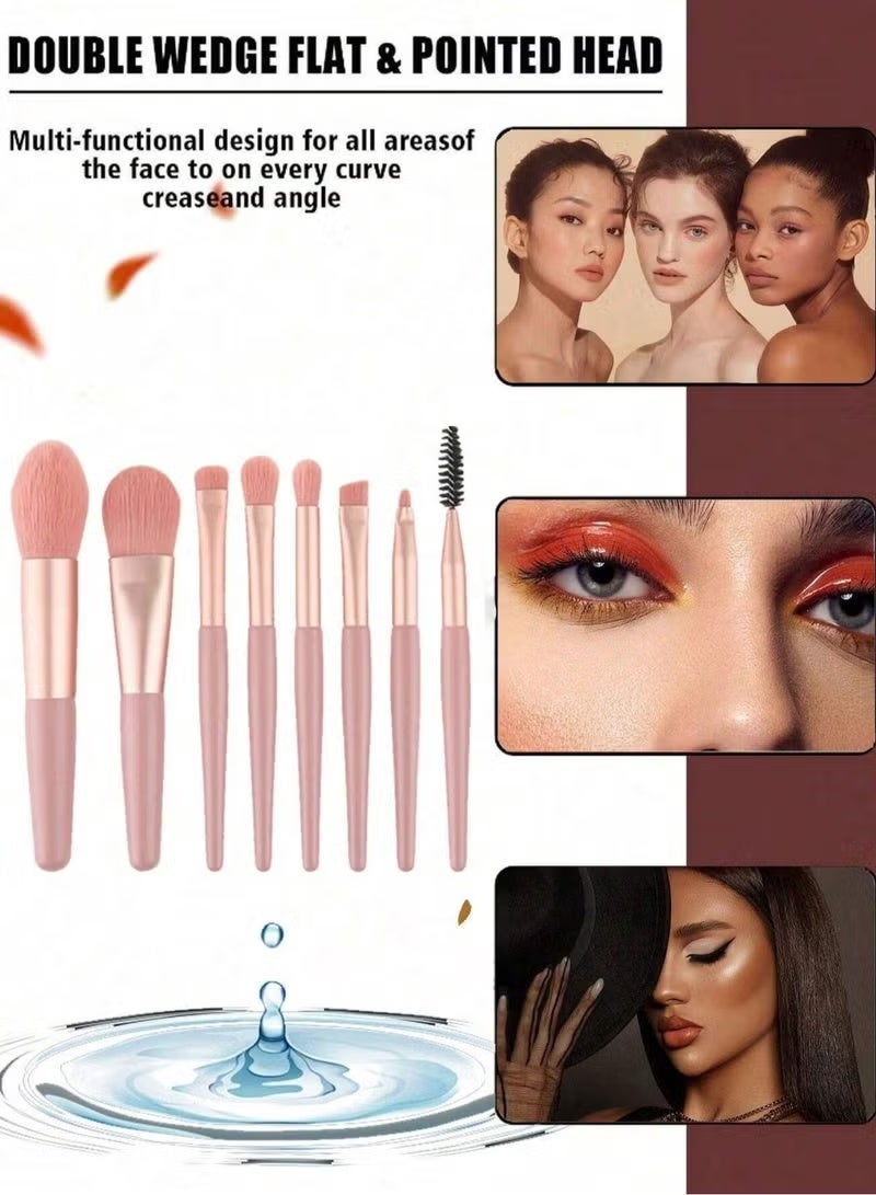 شي إن منظم مكياج 15 قطعة: 1 شنطة مكياج، 8 فرشاة مكياج سفر صغيرة، 1 توكة شعر ، 3 بيوتي بلندر . طقم مكياج محمول للظلال، الأيلاينر السائل، أحمر الشفاه، لاصق الرموش، وغيرها. منظم السفر للمستحضرات التجميل ( قد يختلف اللون ) - Image 5